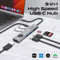 Promate ComandHub-Lite 9-in-1 4K USB-C Hub