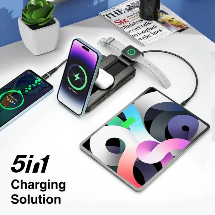 Promate PowerPack-Fold 10000mAh 5-in-1 Power Bank