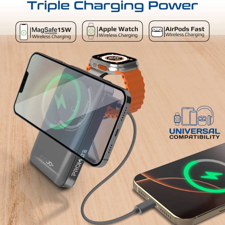Promate Mavrix-3 10000mAh 3-in-1 Magnetic Power Bank