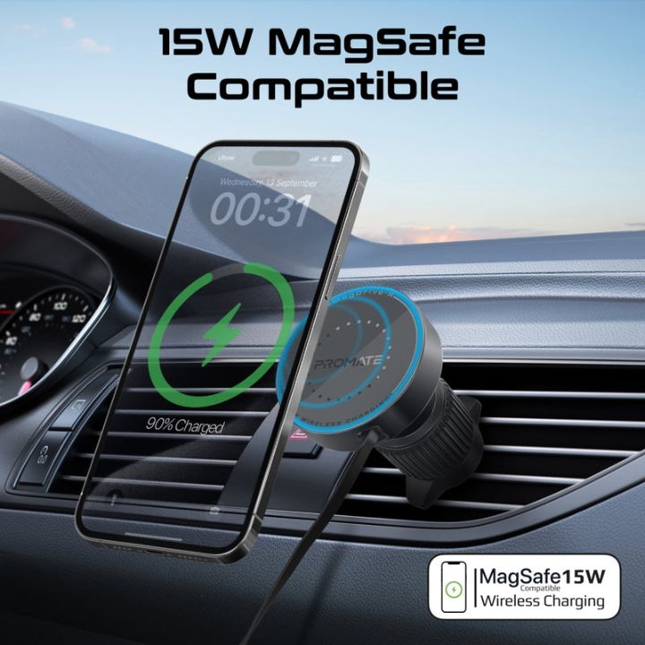 Promate MagDrive-R 15W Retractable Car Charger
