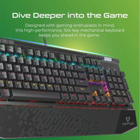 Vertux Tungsten Rainbow Mechanical Gaming Keyboard