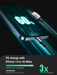 Ugreen US304 20W USB C to Lightning Cable 2m