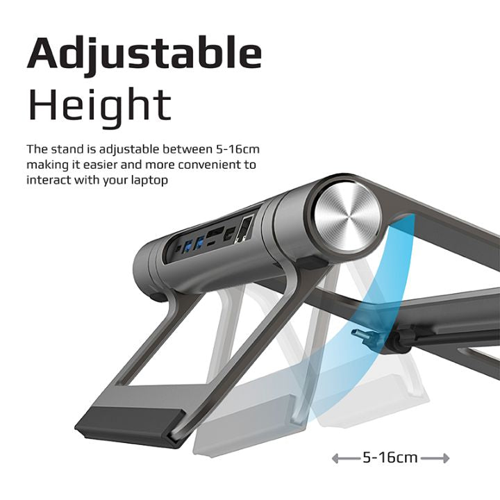 Promate PrimeBase-C 9-in-1 USB-C Laptop Stand