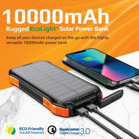 Promate SolarTank-10PDQi 10000mAh Solar Power Bank