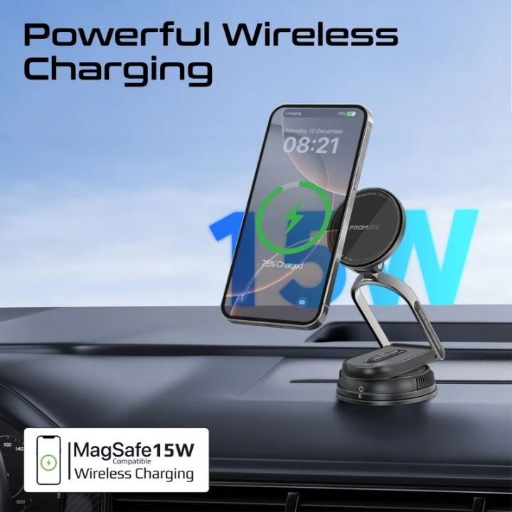 Promate MagNeo-15W Detachable Wireless Car Charger