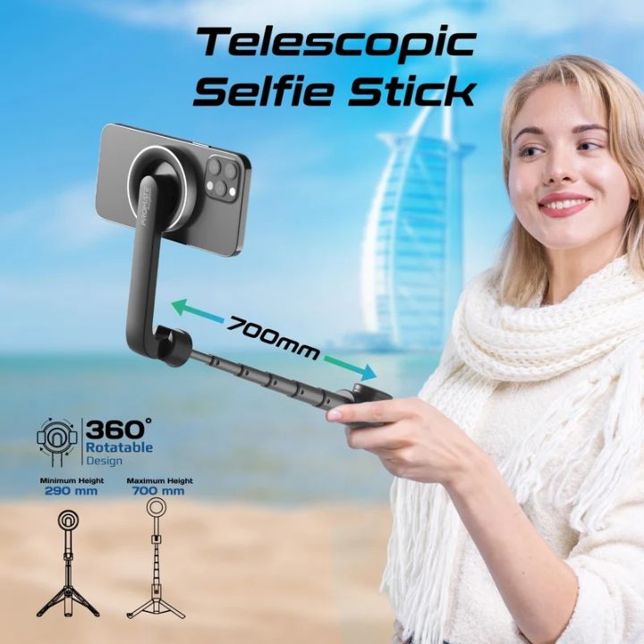 Promate MagStick MagSafe Selfie Stick with Remote