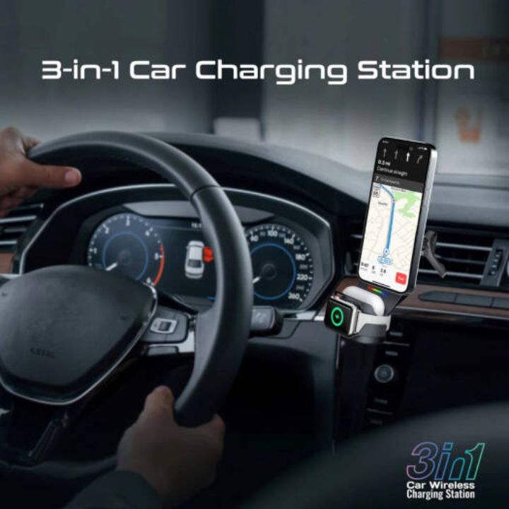 Promate MagDrive-Trio 15W 3-in-1 Car Charger