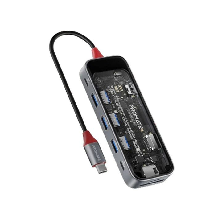 Promate TransHub-Go 9-in-1 100W USB-C Hub