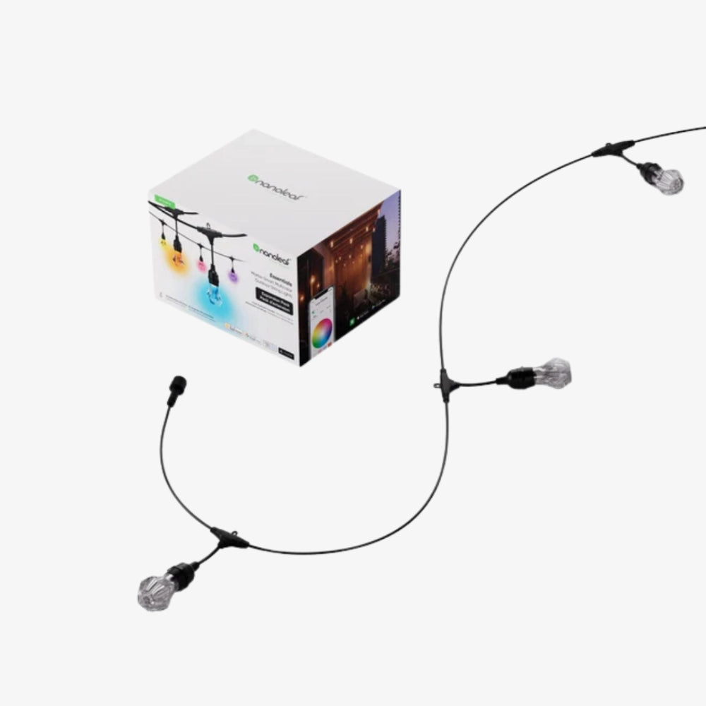Nanoleaf Outdoor String Lights Starter Kit – 15M (20 Bulbs) / 30M (40 Bulbs) – UK Plug