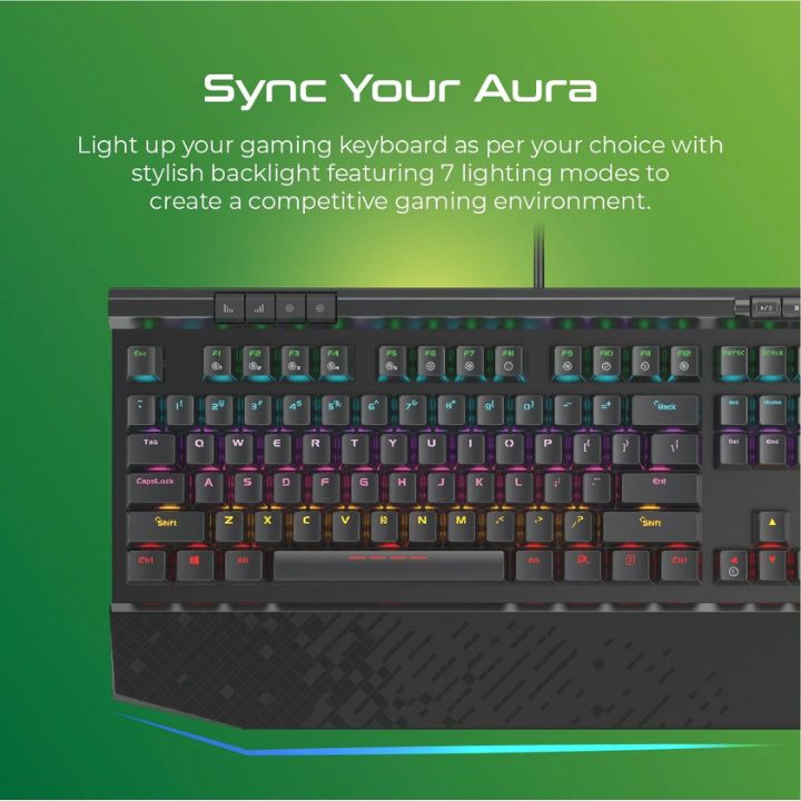 Vertux Tungsten Rainbow Mechanical Gaming Keyboard