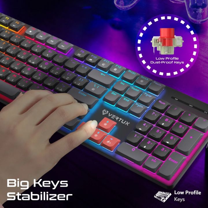 Vertux StealthKey Low-Profile Mechanical Gaming Keyboard