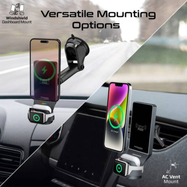 Promate MagDrive-Trio 15W 3-in-1 Car Charger