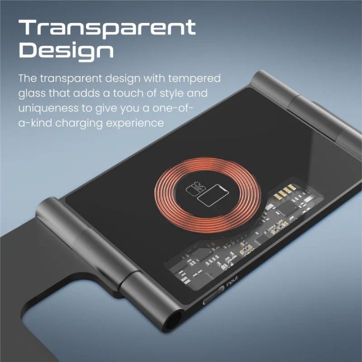 Promate AuraFold-Trio 15W 3-in-1 Wireless Charger