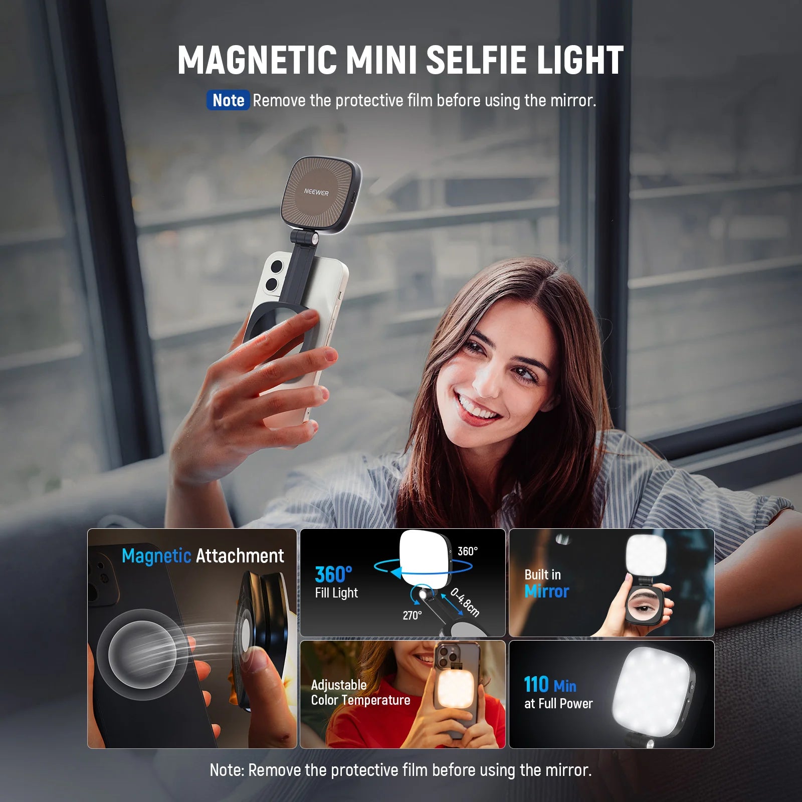 Neewer Basics NL48B Magnetic Selfie Light