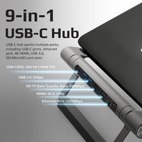 Promate PrimeBase-C 9-in-1 USB-C Laptop Stand