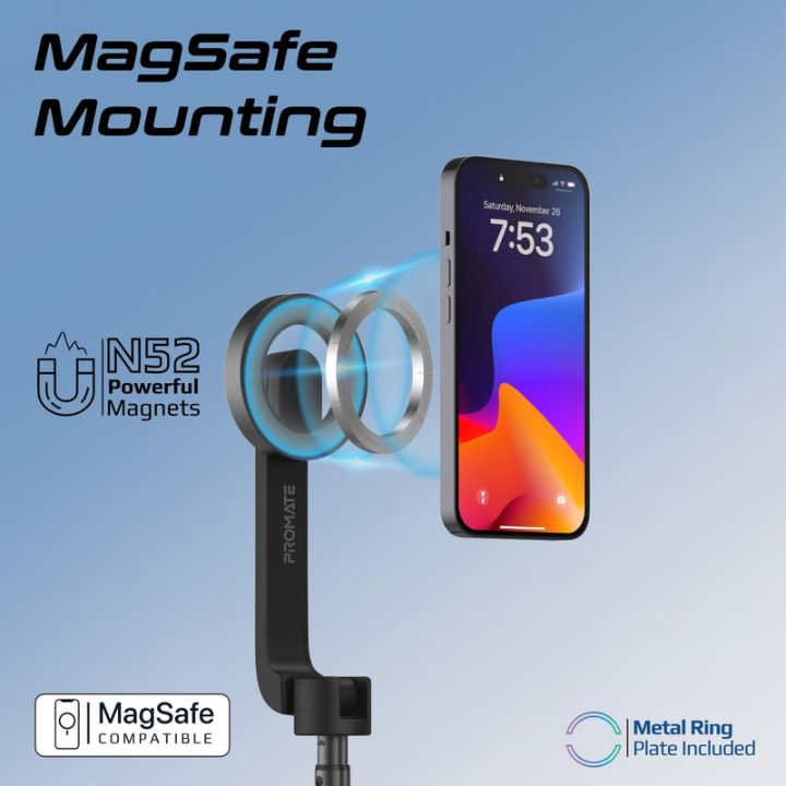 Promate MagStick MagSafe Selfie Stick with Remote