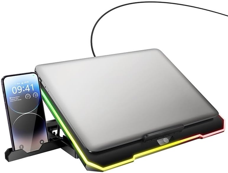 HOCO DH19 Laptop Cooling Stand with RGB & Phone Holder