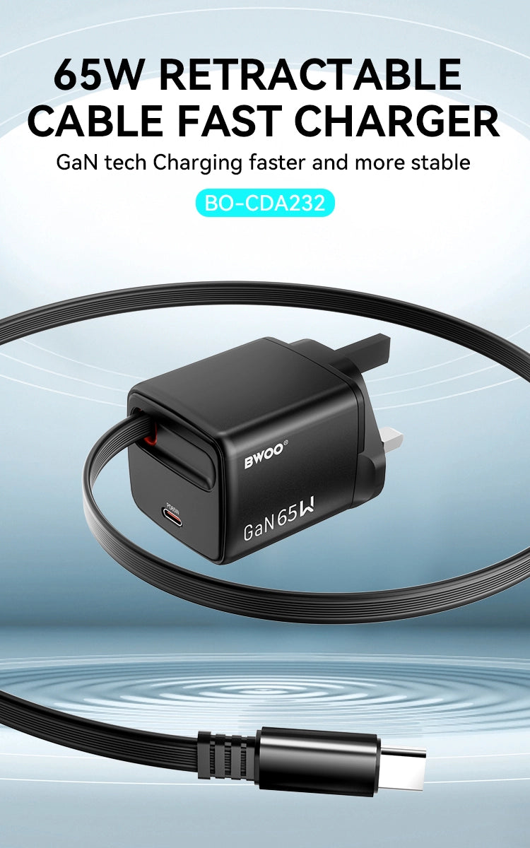 BWOO PD 20W + QC 18W Dual Port Charging Kit with 65W Type-C Cable
