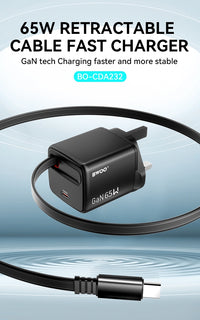 BWOO PD 20W + QC 18W Dual Port Charging Kit with 65W Type-C Cable