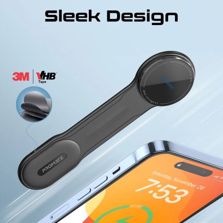 Promate LaxMount-15W Flexible Wireless Car Charger