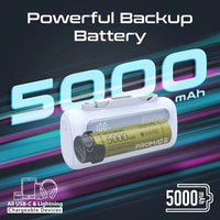 Promate PowerUp-Duo 5000mAh 20W Dual-Connector Power Bank
