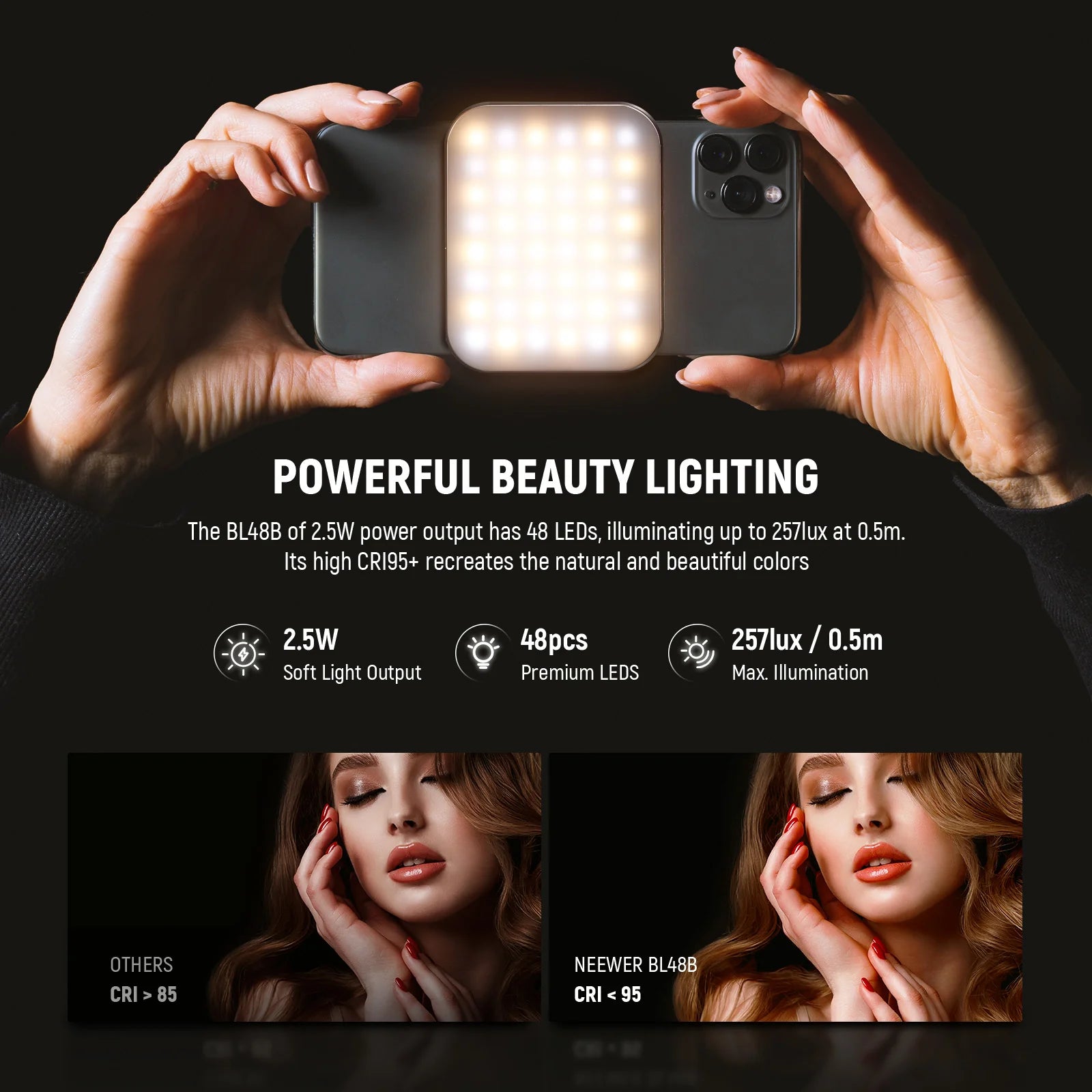 Neewer Basics BL48B Magnetic Selfie Light