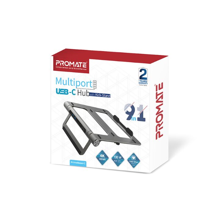 Promate PrimeBase-C 9-in-1 USB-C Laptop Stand