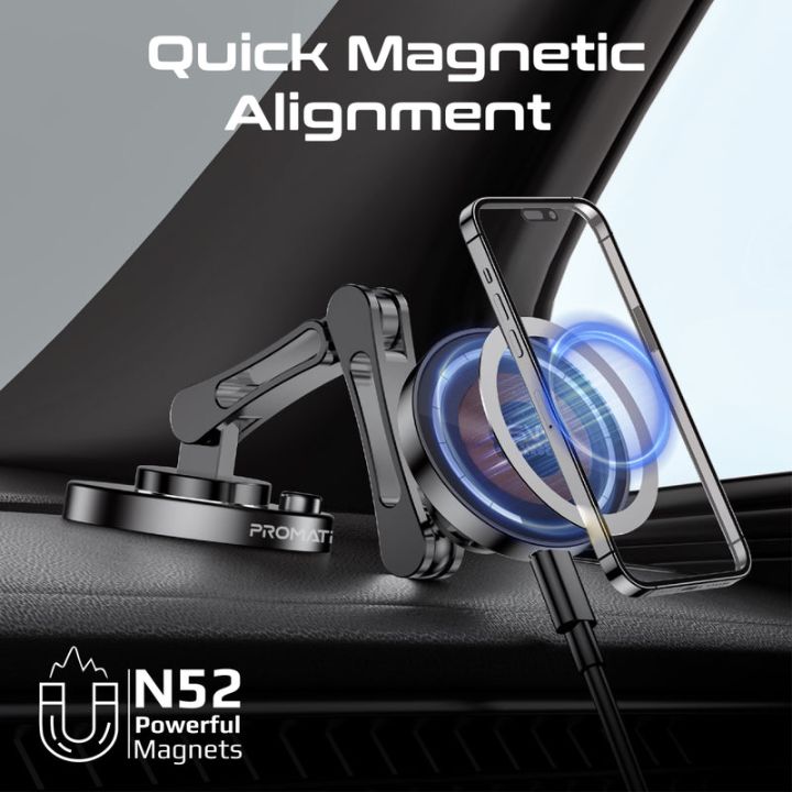 Promate Magnus-Qi 15W Wireless Car Charger