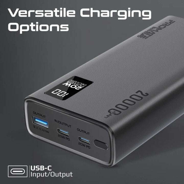 Promate Bolt-20PD 20000mAh 22.5W Power Bank