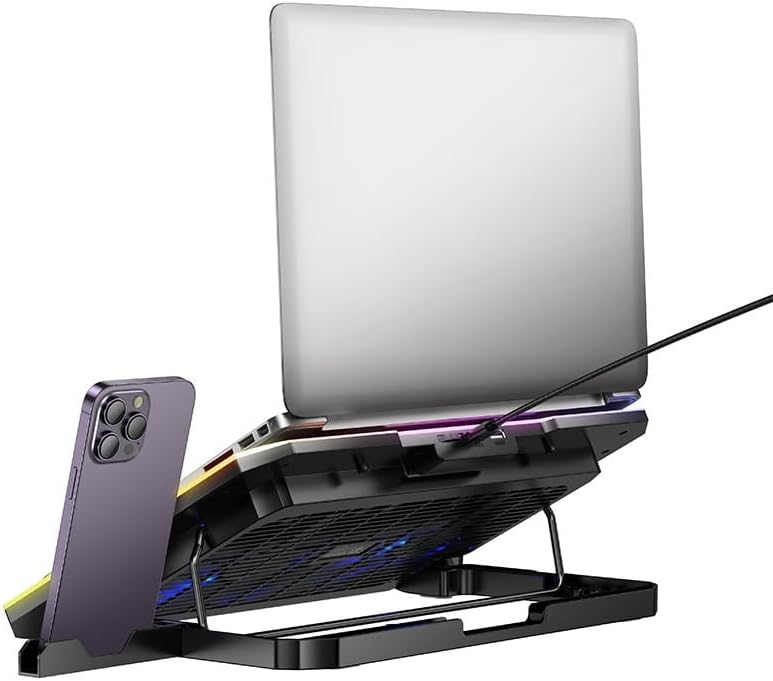 HOCO DH19 Laptop Cooling Stand with RGB & Phone Holder