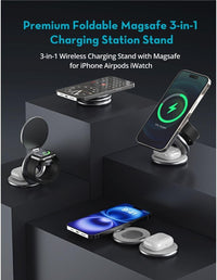 RAVPower RP-WC1008 Foldable 3-in-1 15W Wireless Charger