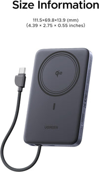 UGREEN PB567 Magnetic Wireless 10000mAh 30W Power Bank