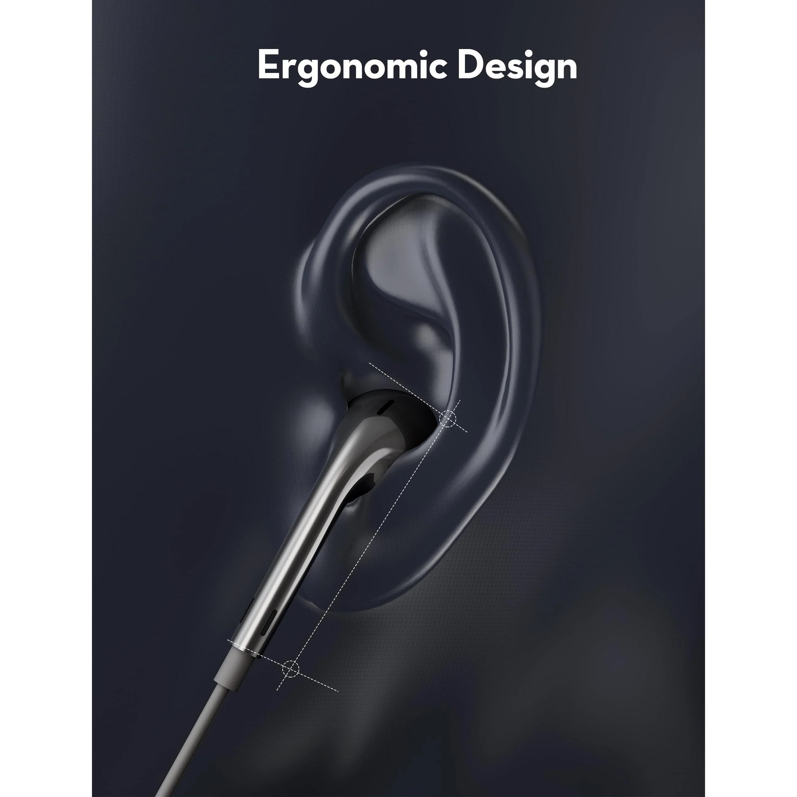 RAVPower RP-BH1004 Mono Earphone with L-Connector – Black