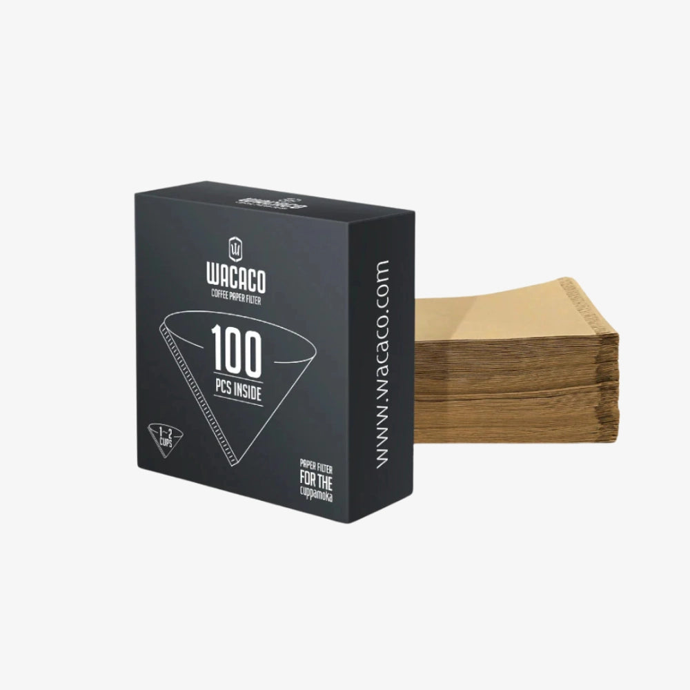 WACACO Coffee Paper Filter - Cuppamoka Coffee Filters 100 Packs - Brown