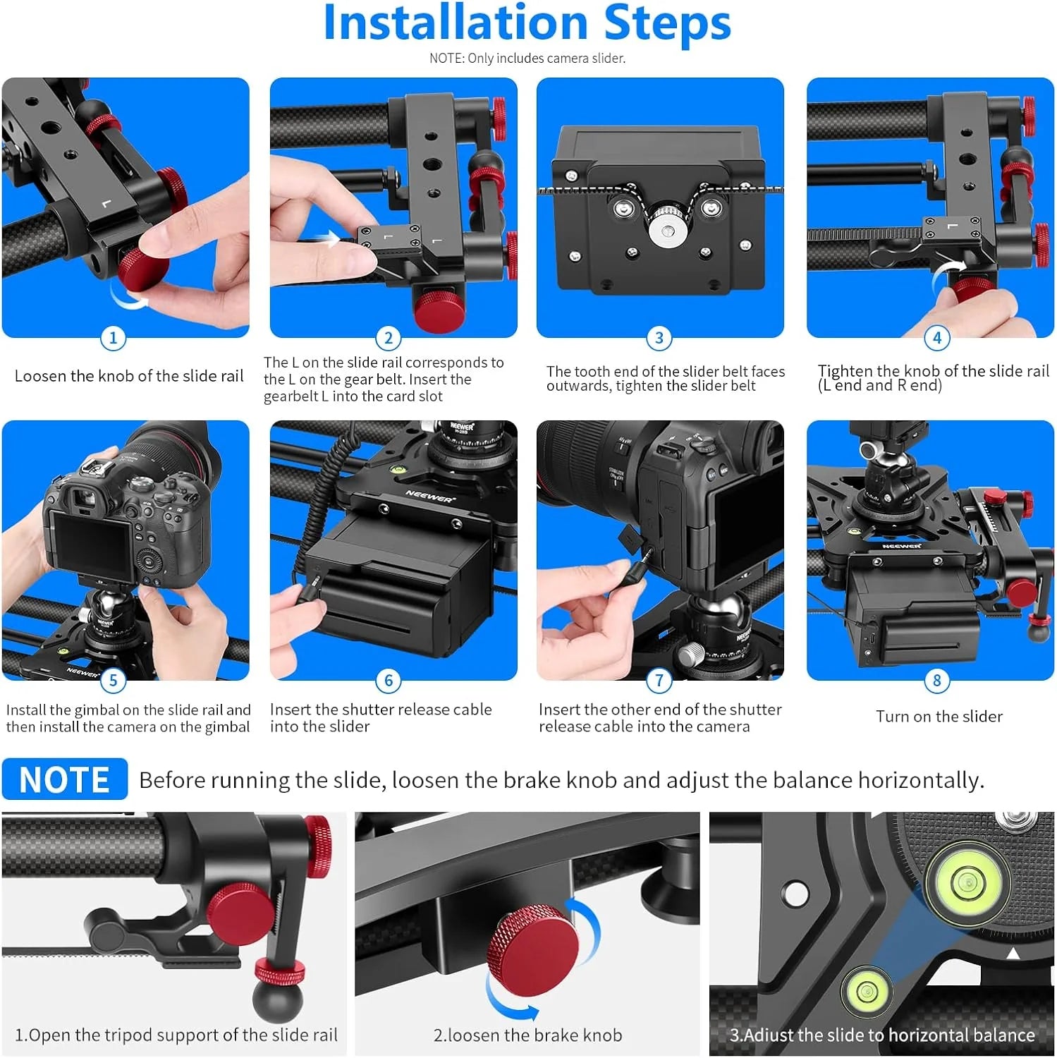 Neewer ER1 120cm App Electronic Video Slider