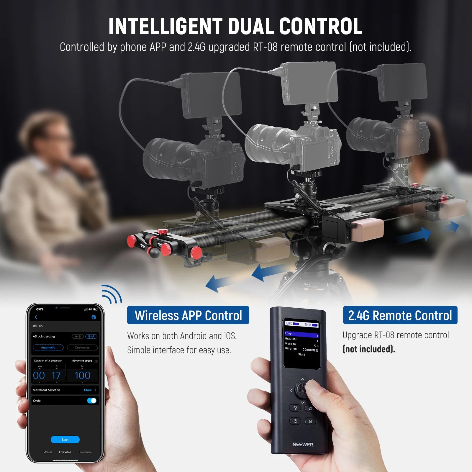 Neewer ER1 120cm App Electronic Video Slider