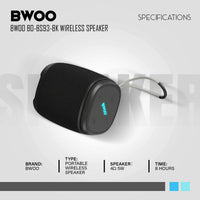 BWOO BS93 Portable Mini Wireless Speaker