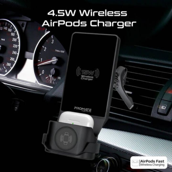 Promate MagDrive-Trio 15W 3-in-1 Car Charger