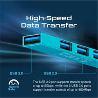 Promate LiteHub-4 4-Port USB-C Data Hub