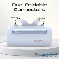 Promate PowerUp-Duo 5000mAh 20W Dual-Connector Power Bank