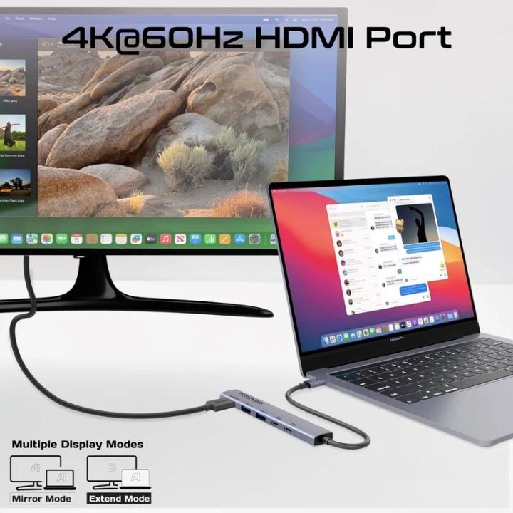 Promate LinkHub-5X 4K 100W USB-C Hub