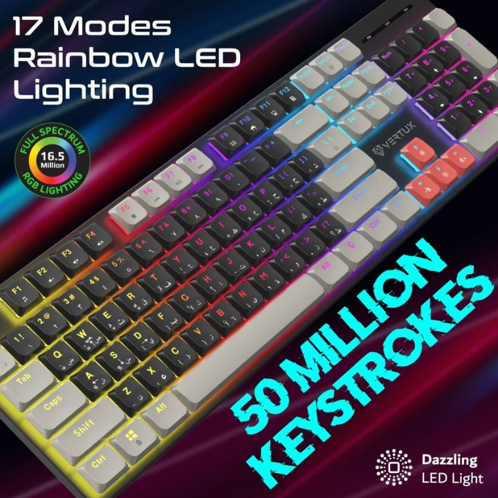 Vertux StealthKey Low-Profile Mechanical Gaming Keyboard