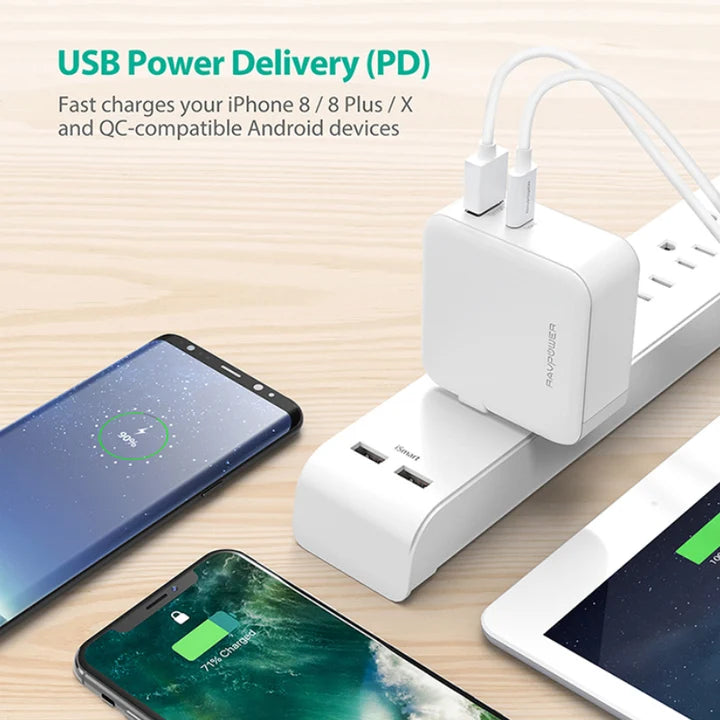 RAVPower RP-PC080 36W Wall Charger with 1m Cable