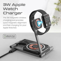 Promate AuraFold-Trio 15W 3-in-1 Wireless Charger