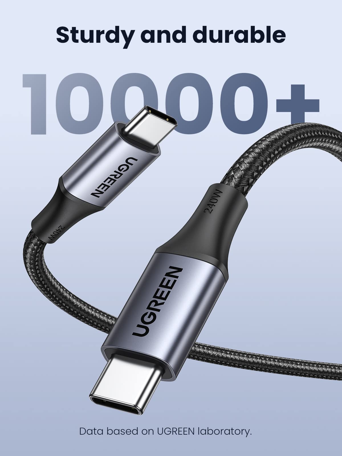 UGREEN US535 USB-C to USB-C 240W Braided Cable