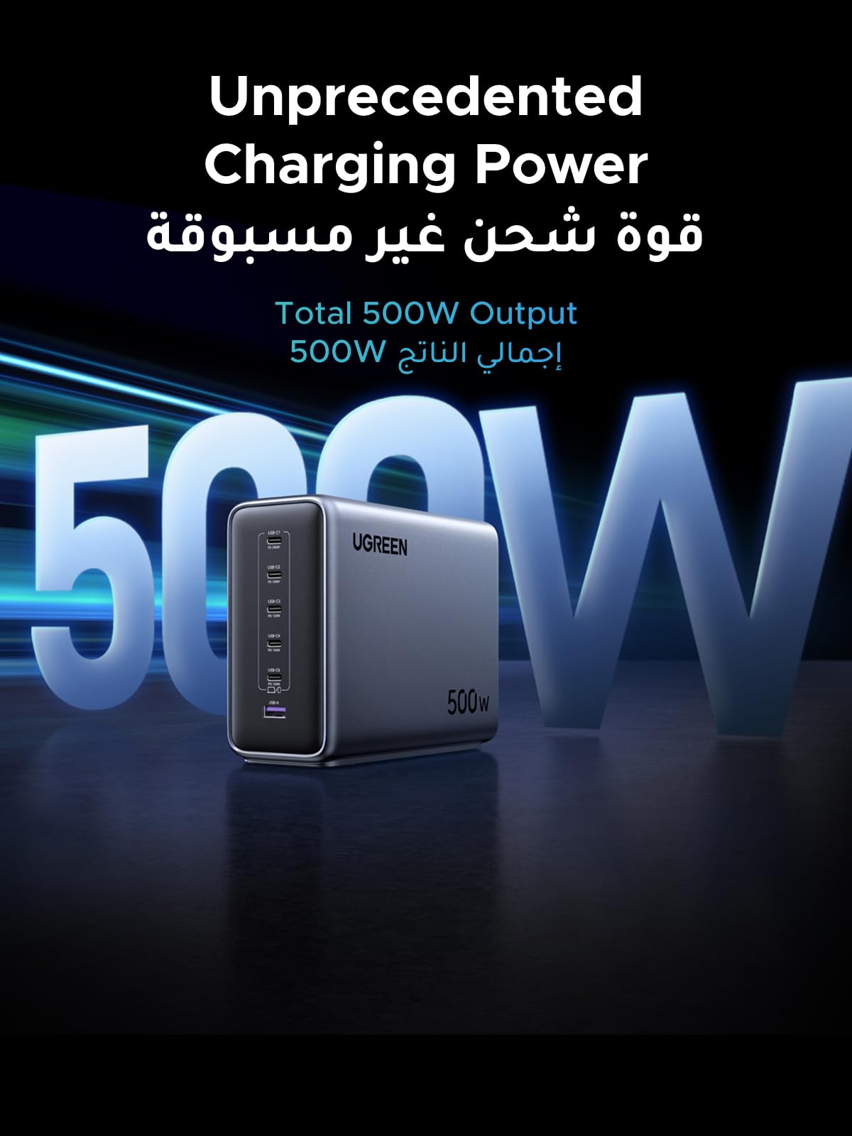 UGREEN X759 500W 6-Port GaN Desktop Charger