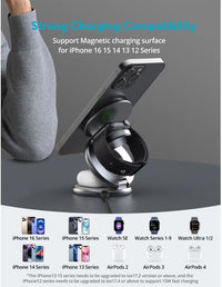 RAVPower RP-WC1008 Foldable 3-in-1 15W Wireless Charger