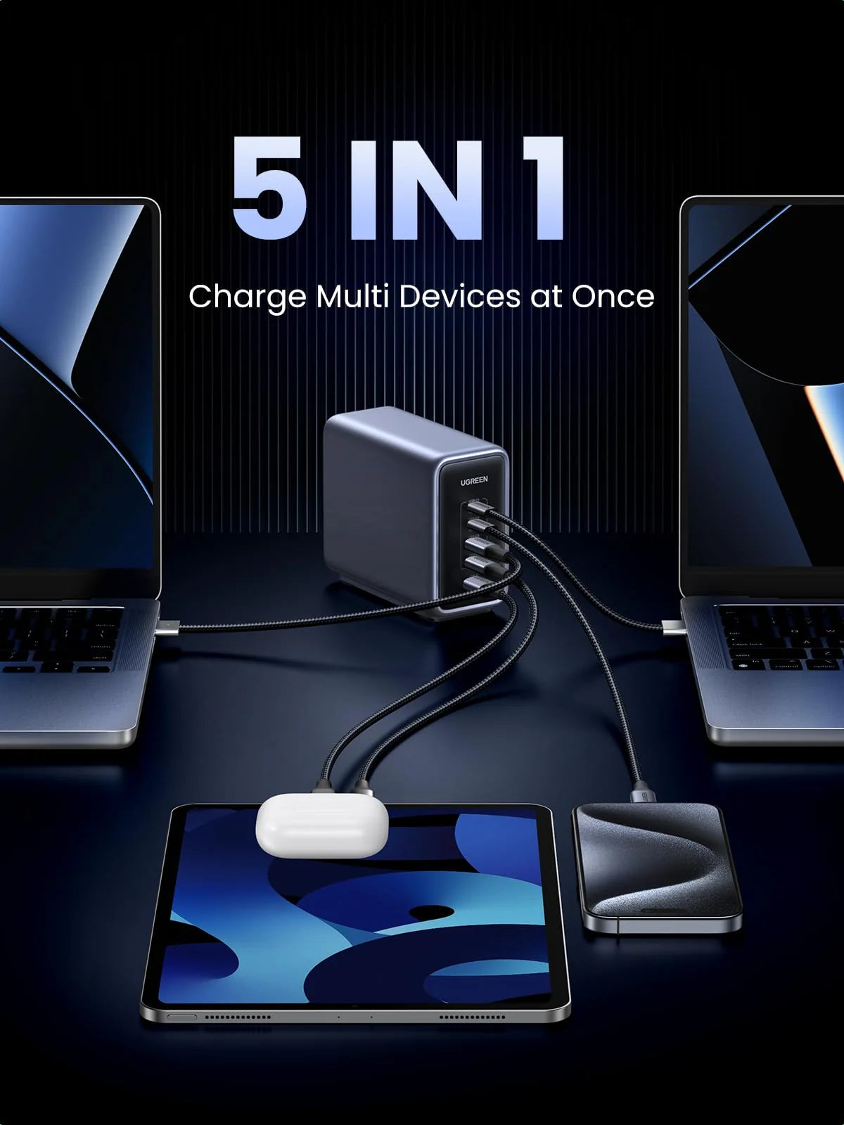 UGREEN Nexode 300W 5-Port GaN Desktop Charger
