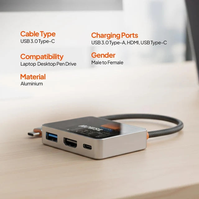 Mowsil MOCHB3 USB-C To HDMI Multiport Adapter