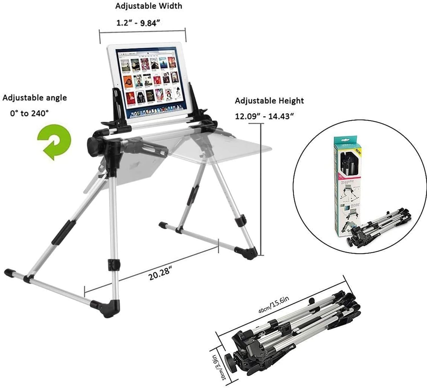201 Aluminium Folding iPad and Tablet Floor Stand